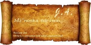 Jánoska Adrienn névjegykártya